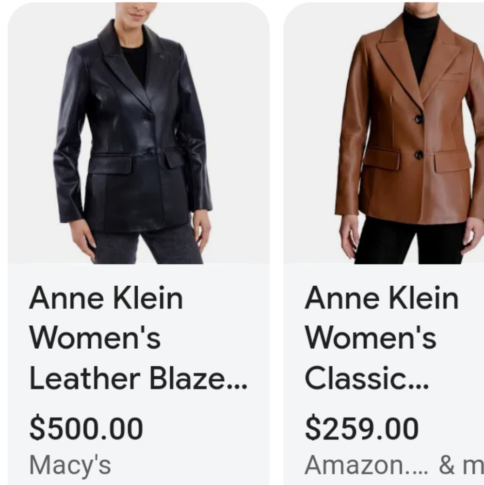 Ann Klein Vintage Lamb Leather Beautifully Cut in Back - Picture 1 of 16